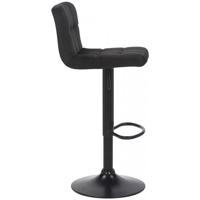 2er Set Barhocker HLO-CP64 Samt ~ schwarz