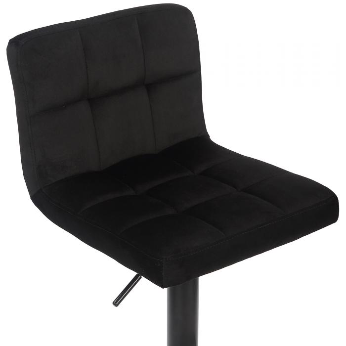 2er Set Barhocker HLO-CP64 Samt ~ schwarz