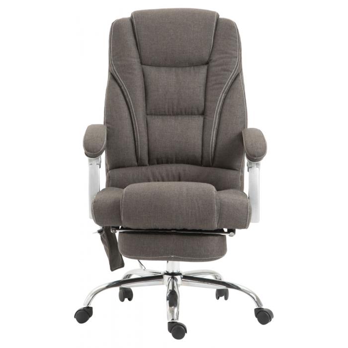 Brostuhl HLO-CP67 Stoff mit Massagefunktion ~ dunkelgrau