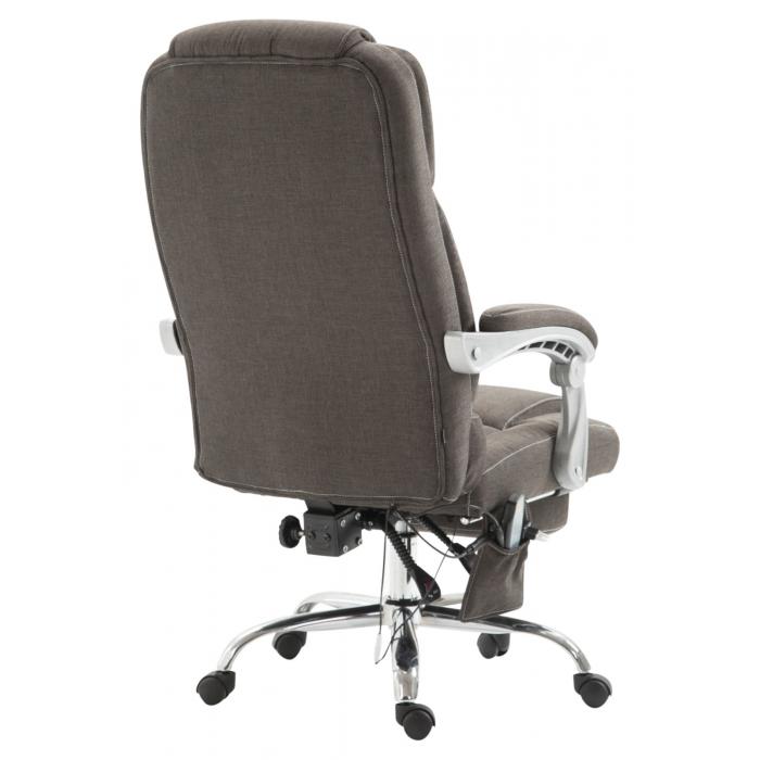 Brostuhl HLO-CP67 Stoff mit Massagefunktion ~ dunkelgrau