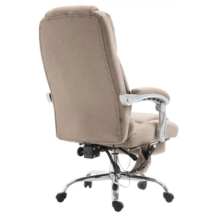 Brostuhl HLO-CP67 Stoff mit Massagefunktion ~ taupe