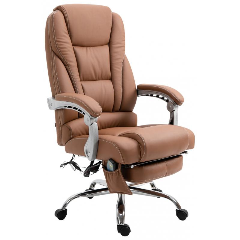 Brostuhl HLO-CP67 mit Massagefunktion ~ hellbraun