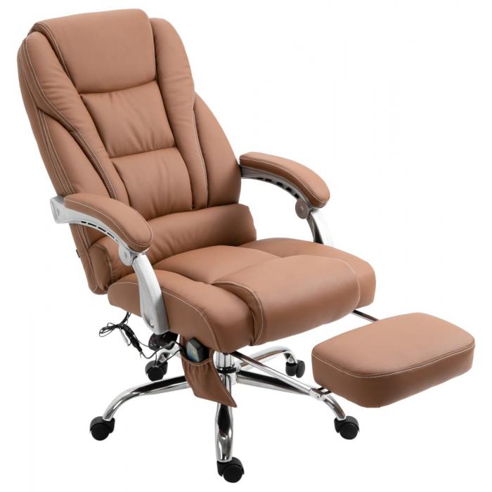 Brostuhl HLO-CP67 mit Massagefunktion ~ hellbraun
