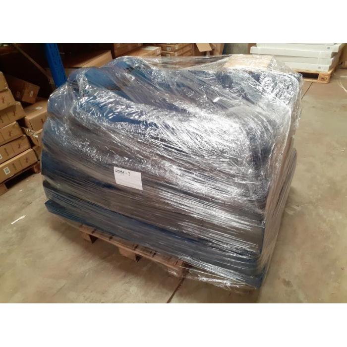 B-Ware (evtl. verschmutzt SK1) | Ecksofa HWC-J54, Couch Sofa 3-Sitzer L-Form Liegeflche links/rechts 295cm ~ Samt blau