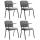 4er Set Stühle HLO-CP99 mit Klapptisch Stoff ~ grau 4er Set Stühle HLO-CP99 mit Klapptisch Stoff ~ grau