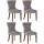 4er Set Esszimmerstühle HLO-CP38 Samt antik-hell ~ grau 4er Set Esszimmerstühle HLO-CP38 Samt antik-hell ~ grau