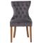 4er Set Esszimmersthle HLO-CP38 Samt antik-hell ~ dunkelgrau