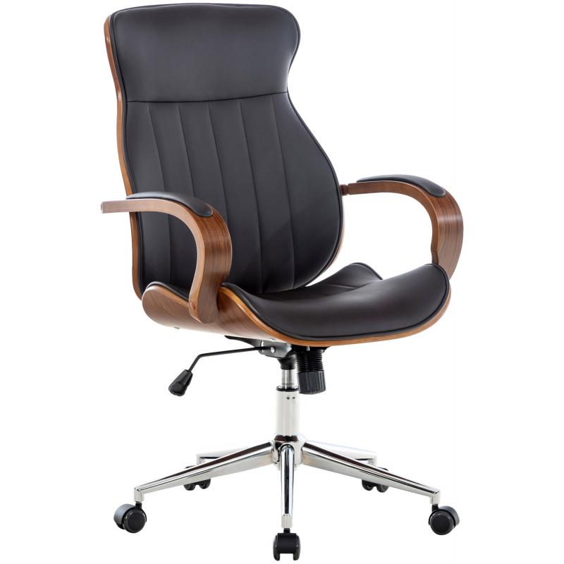 Brostuhl HLO-CP62 Kunstleder ~ walnuss/braun