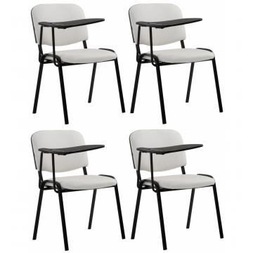 4er Set Sthle HLO-CP99 mit Klapptisch Kunstleder ~ wei