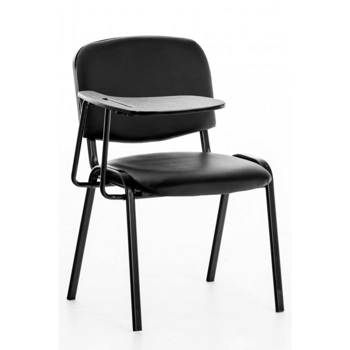 4er Set Sthle HLO-CP99 mit Klapptisch Kunstleder ~ schwarz