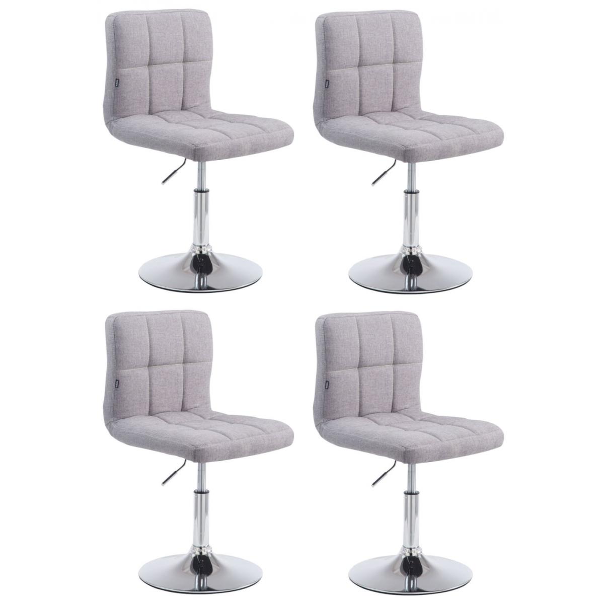 4er Set HLO-CP93 Lounger V2 Stoff ~ grau