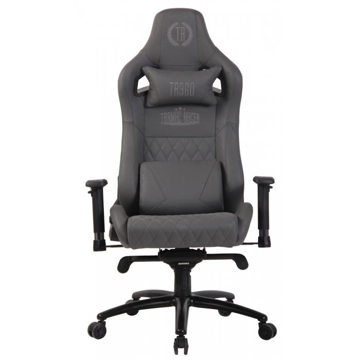 Brostuhl HLO-CP53 Echtleder ~ grau