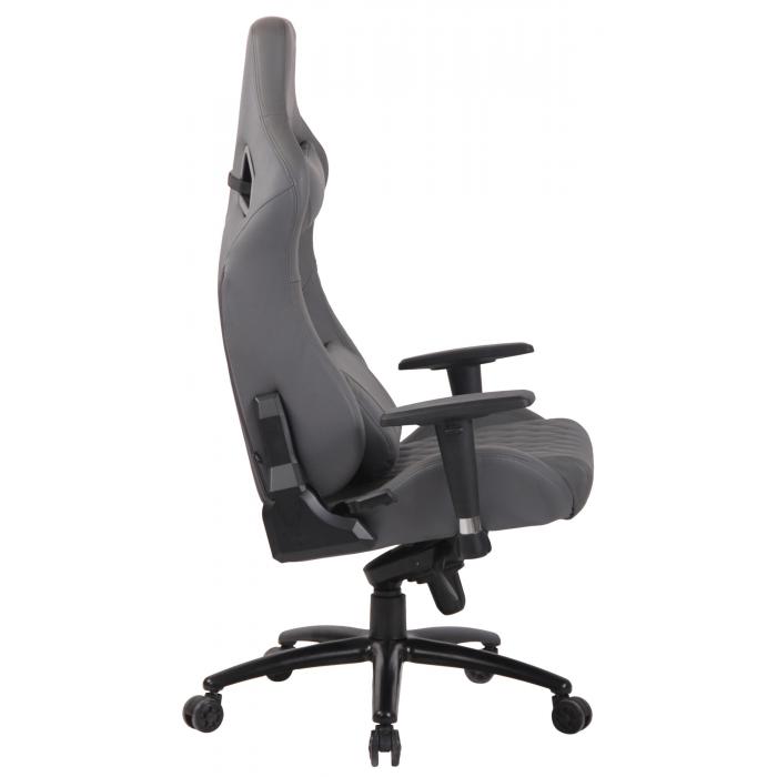 Brostuhl HLO-CP53 Echtleder ~ grau