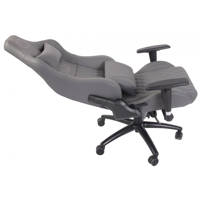 Brostuhl HLO-CP53 Echtleder ~ grau