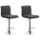 2er Set Barhocker HLO-CP89 STOFF C ~ hellgrau
