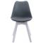 4er Set Besuchersthle HLO-CP2 Wei Kunstleder ~ grau