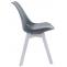 4er Set Besuchersthle HLO-CP2 Wei Kunstleder ~ grau