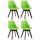 4er Set Besucherstühle HLO-CP2 Walnuss Kunstleder ~ grün 4er Set Besucherstühle HLO-CP2 Walnuss Kunstleder ~ grün
