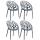4er Set Stuhl HLO-CP31 ~ anthrazit