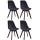 4er Set Besucherstühle HLO-CP2 Samt walnuss ~ schwarz 4er Set Besucherstühle HLO-CP2 Samt walnuss ~ schwarz