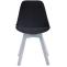 4er Set Besuchersthle HLO-CP2 Samt wei ~ schwarz