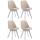 4er Set Besuchersthle HLO-CP2 Wei Stoff ~ creme