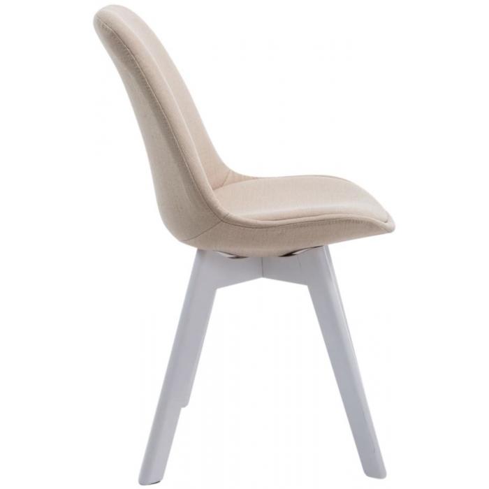 4er Set Besuchersthle HLO-CP2 Wei Stoff ~ creme
