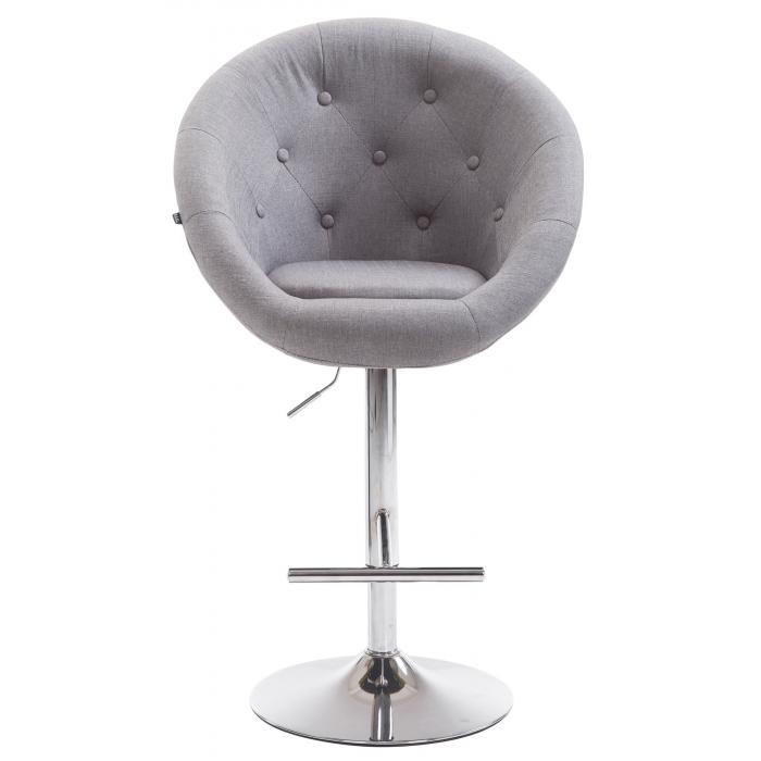 Barhocker HLO-CP88 V2 Stoff chrom ~ grau