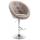 Barhocker HLO-CP88 V2 Stoff chrom ~ taupe