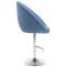 Barhocker HLO-CP88 V2 Stoff chrom ~ blau