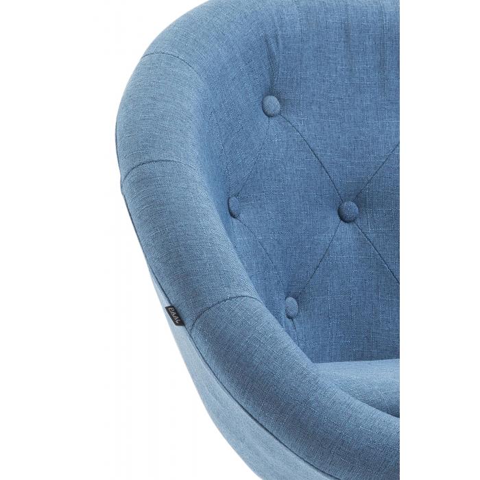 Barhocker HLO-CP88 V2 Stoff chrom ~ blau