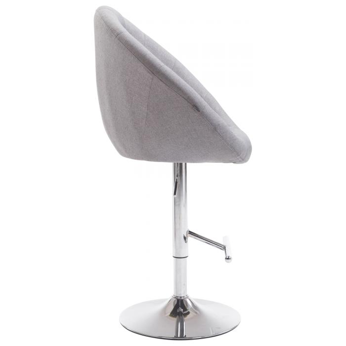 Barhocker HLO-CP88 V2 Stoff chrom ~ grau