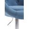 Barhocker HLO-CP88 V2 Stoff chrom ~ blau