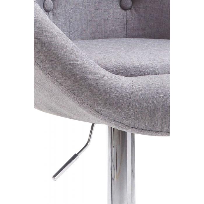 Barhocker HLO-CP88 V2 Stoff chrom ~ grau