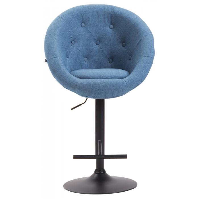 Barhocker HLO-CP88 V2 Stoff schwarz ~ blau