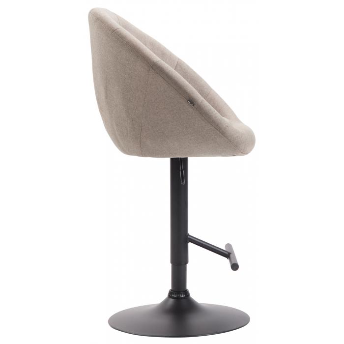 Barhocker HLO-CP88 V2 Stoff schwarz ~ taupe