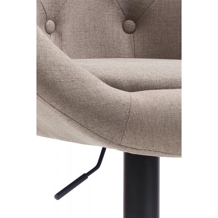Barhocker HLO-CP88 V2 Stoff schwarz ~ taupe