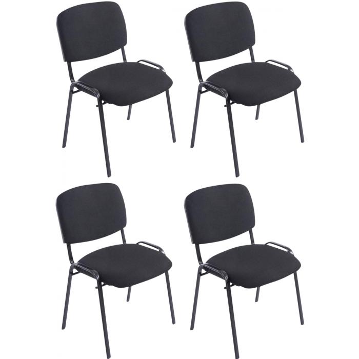 4er Set Sthle XL HLO-CP56 Stoff ~ schwarz