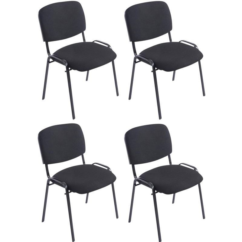 4er Set Sthle XL HLO-CP56 Stoff ~ schwarz