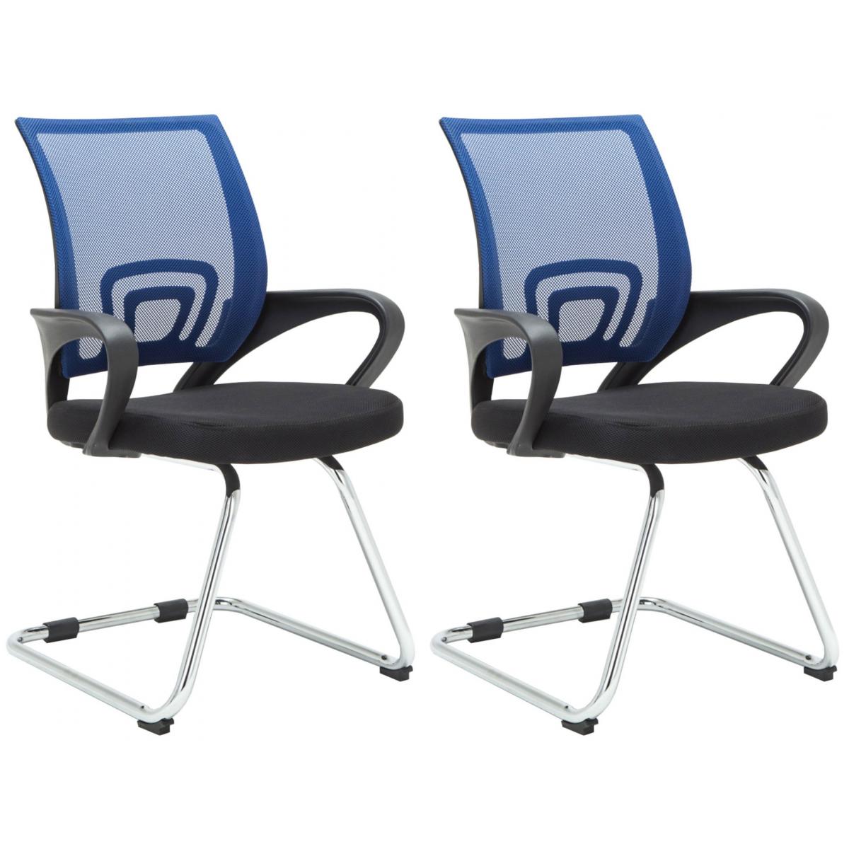 2er Set Besuchersthle HLO-CP81 ~ blau