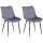 2er Set Stühle HLO-CP31 Samt ~ grau