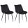 2er Set Stühle HLO-CP31 Samt ~ schwarz