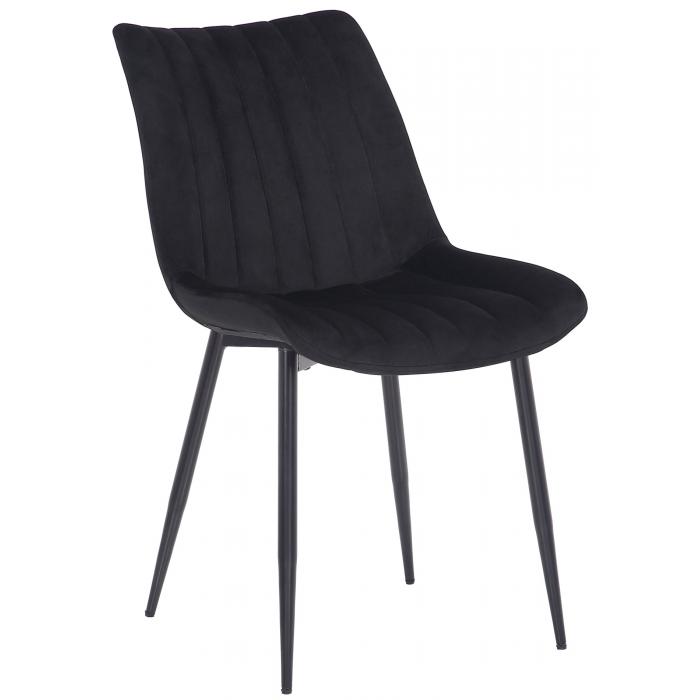 2er Set Sthle HLO-CP31 Samt ~ schwarz