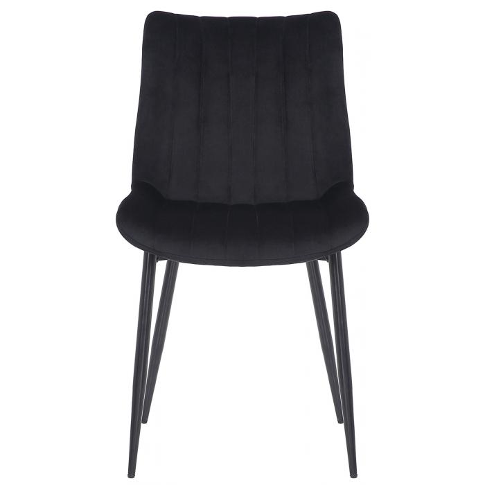 2er Set Sthle HLO-CP31 Samt ~ schwarz
