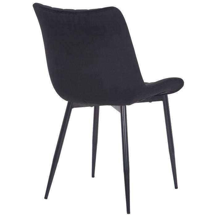 2er Set Sthle HLO-CP31 Samt ~ schwarz