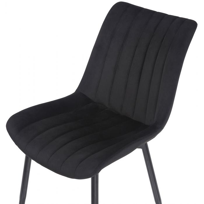 2er Set Sthle HLO-CP31 Samt ~ schwarz