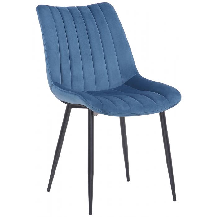 2er Set Sthle HLO-CP31 Samt ~ blau