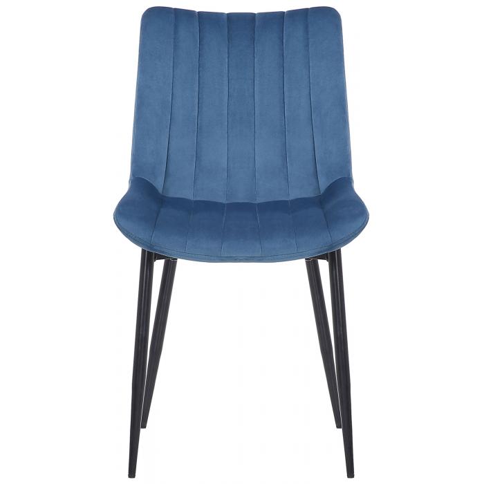 2er Set Sthle HLO-CP31 Samt ~ blau