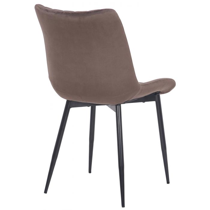 2er Set Stühle HLO-CP31 Samt ~ braun