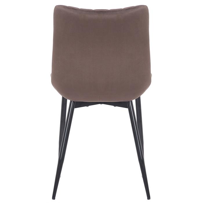 2er Set Stühle HLO-CP31 Samt ~ braun